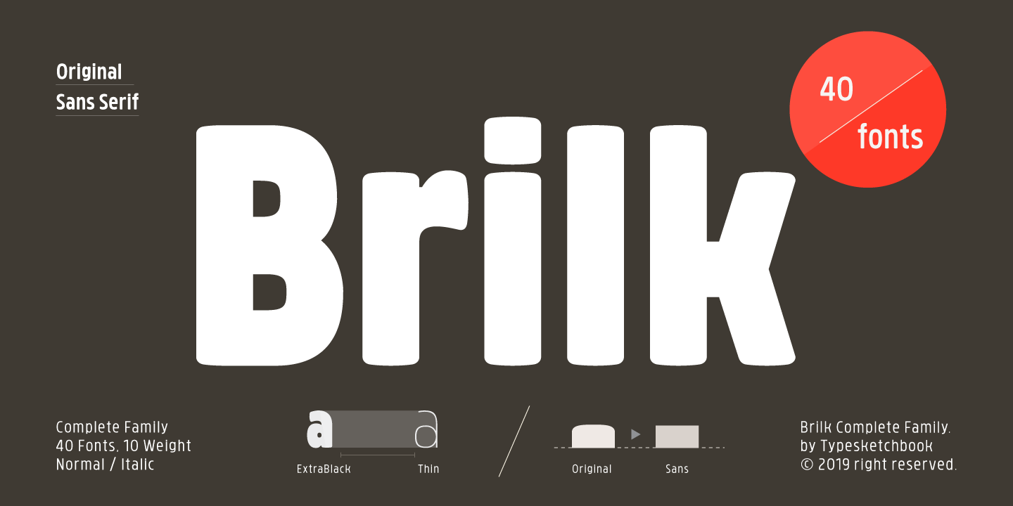 Example font Brilk #19